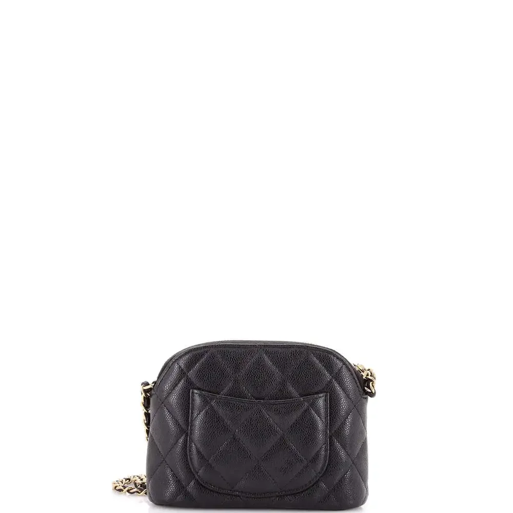 Chanel Cc Dome Zip Clutch With Chain #239903C42B - Picture 3 of 6
